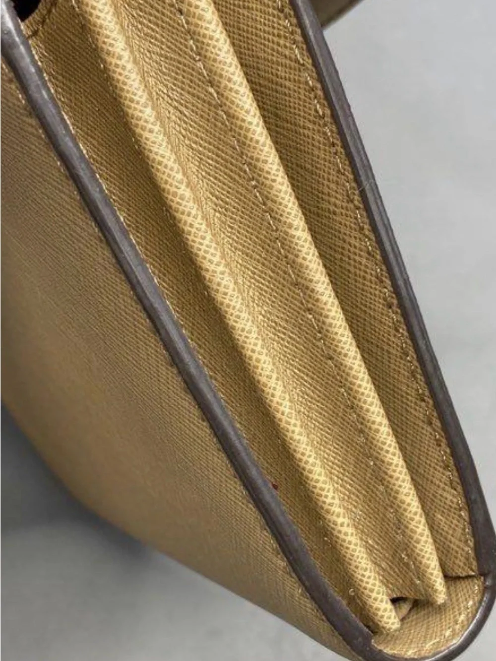 Michael Kors Neutral Saffiano Leather Crossbody with Gold Logo